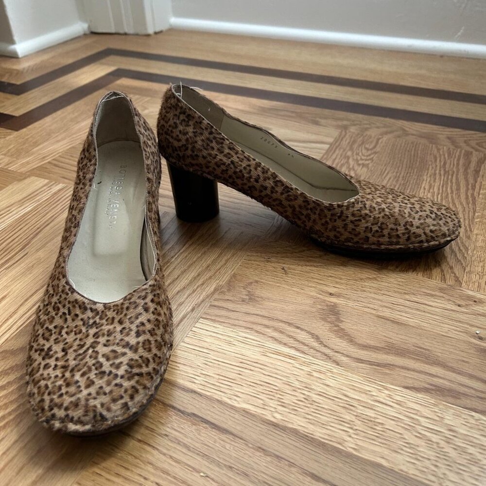 Bottega Veneta Furry Cheetah Heels